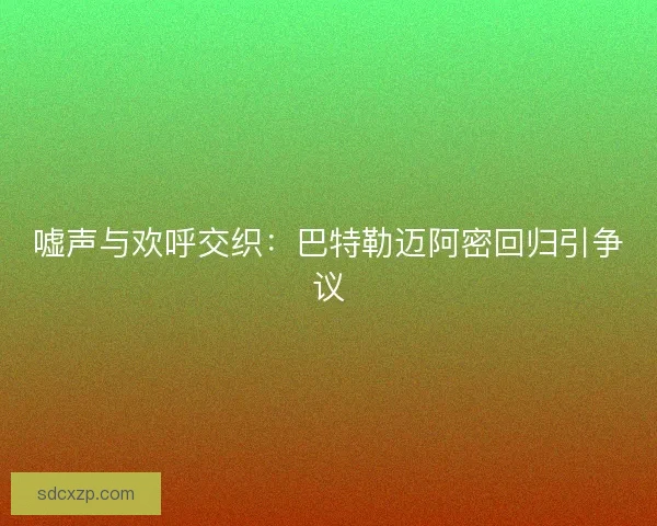 嘘声与欢呼交织：巴特勒迈阿密回归引争议